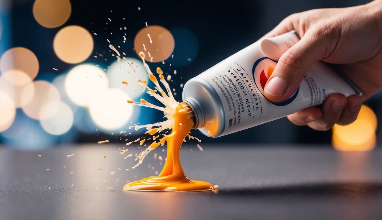 Tabung diperas terlalu keras, menyebabkan produk meledak