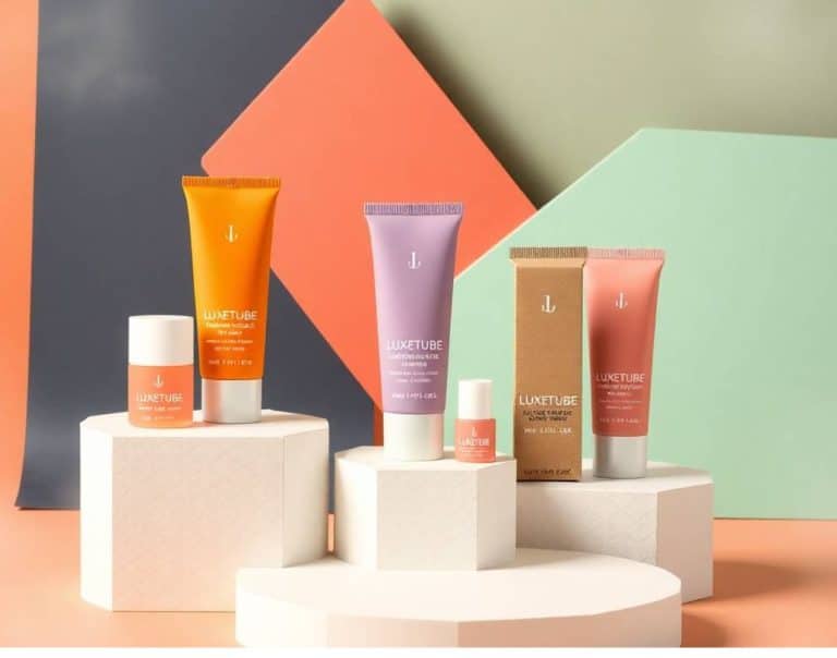 Portfolio complet d'emballages de soins de la peau